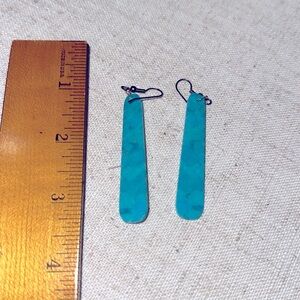Acrylic Turquoise Dangling Earrings